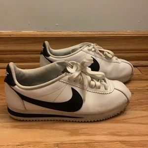 Nike Cortez black and white shoe